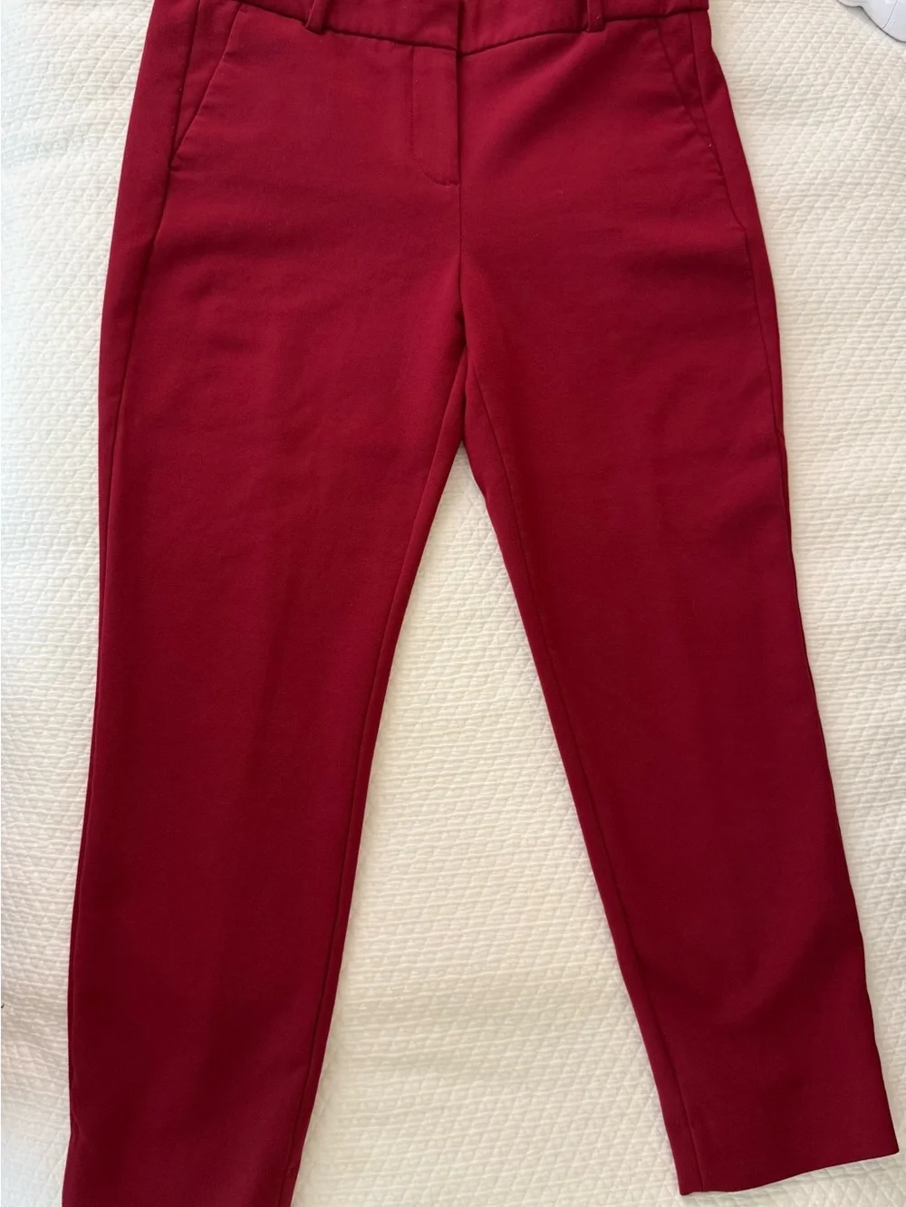 EUC-  J. Crew Cameron Slim Trousers in Wine Red